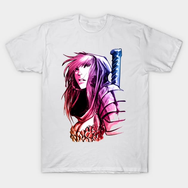 Viking Girl T-Shirt by alessandromicelli